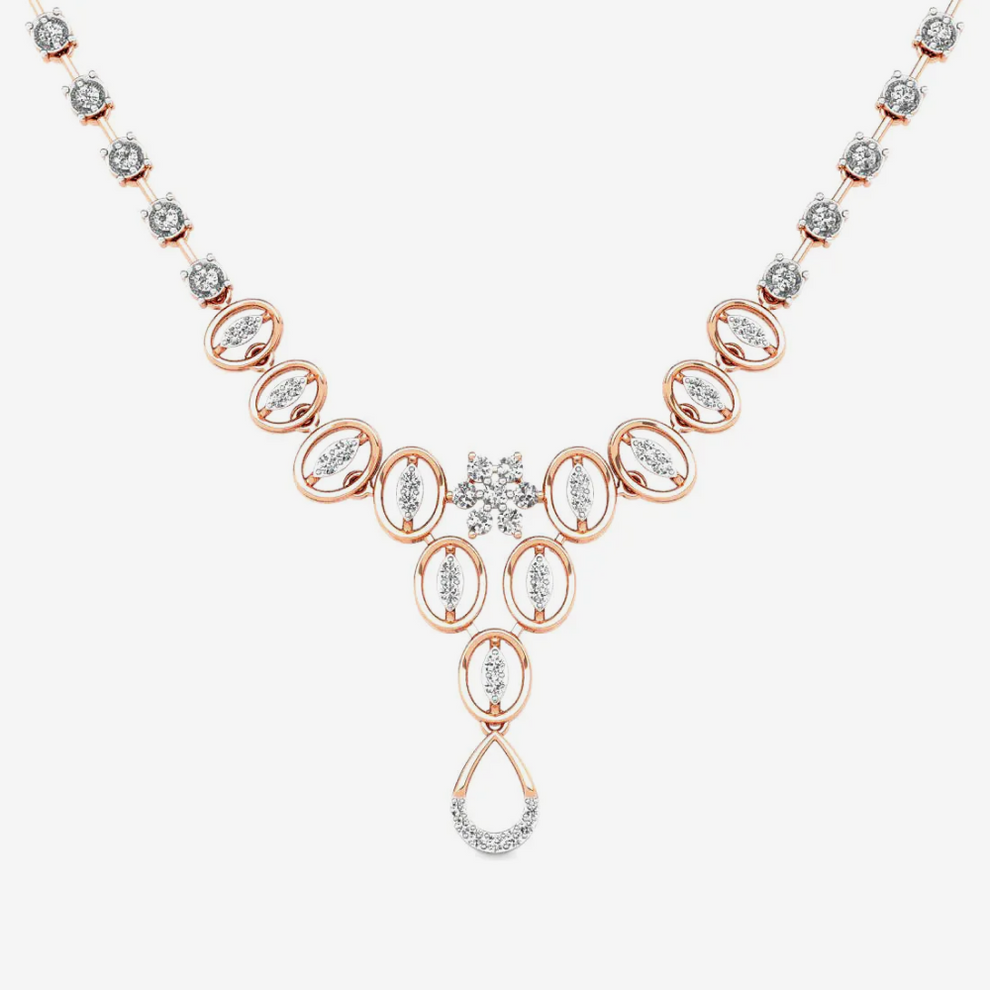 Golds With Diamonds Necklaces